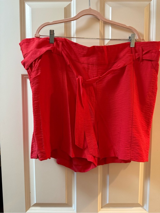Maurices Pants - Maurices Red High-Waist Tie-Front Women’s Shorts